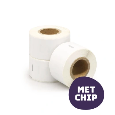 Afbeelding van Geschikt 3x Dymo 99010 / S0722370 compatible Labelwriter 550 labels, 89 mm x 28 Alleeninkt
