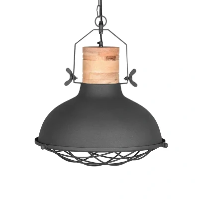 Afbeelding van LABEL51 Hanglamp Grid Antiek grijs Metaal
