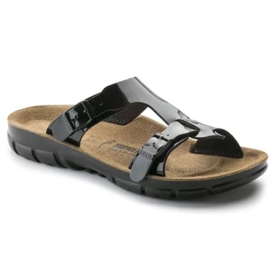 Afbeelding van Birkenstock Sofia Muiltjes Black patent, Dames, Maat: 38, patent Kunststof