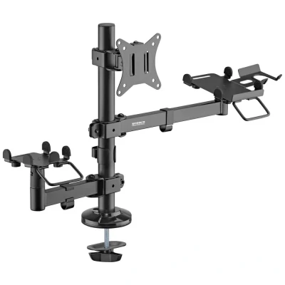 Afbeelding van SpeaKa Professional SP POS 200 Monitor tafelbeugel 1 voudig 43,2 cm (17) 81,3 (32) Zwart Houder voor terminal + printer, Kantelbaar en zwenkbaar, In