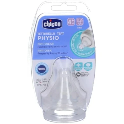Afbeelding van Chicco Speen Fysiologisch Siliconen Transparant (4m+) 2 Stuks
