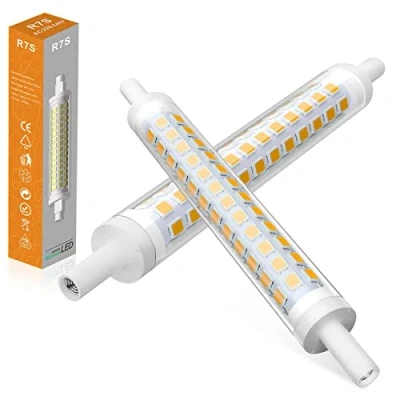 Afbeelding van R7S LED 118mm, 10W dimbare lampen 220 240V 1000LM, equivalent voor 100W J118 halogeenlampen, geen flikkering (Color : Warm White 3000K, Size 118mm 2pcs)