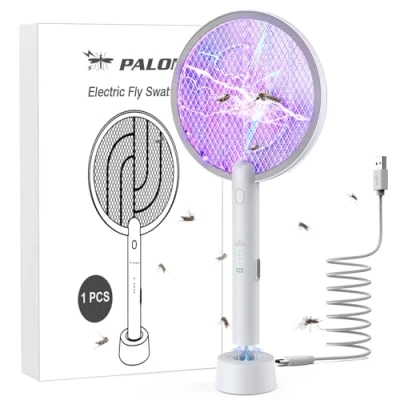 Afbeelding van PALONE Fly Zapper 3000V Killer met USB Opladen, Swatter Veiligheid Netto Bescherming Witte Bug voor muggen, vliegen, bijen, motten