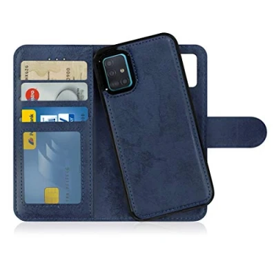Afbeelding van MyGadget Flip Case Mobiele Telefoon Cover voor Samsung Galaxy A51 Magnetische in Synthetisch Leer Up PU kaartsleuf Beschermende Portemonnee Krasbestendige Donkerblauw