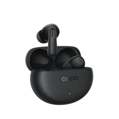 Afbeelding van OPPO Enco Air4 Pro True Wireless, 44 uur batterijduur, 12,4 mm titanium driver, Bluetooth 5.4, touch bediening, ruisonderdrukking AI, Android en iOS, IP55, [Italiaanse versie], zwart