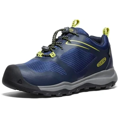 Afbeelding van Keen Wanduro LOW WP Youth Unisex Outdoorschoenen voor kinderen, Maat: 34, Black Textiel/ synthetisch