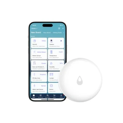 Afbeelding van AQARA Overstroming Sensor, VEREIST HUB, Draadloze Waterlekmelder, Mini overstromingmelder voor Alarmsysteem en Smart Home automatisering, Watersensoralarm Keukens Badkamer Kelder