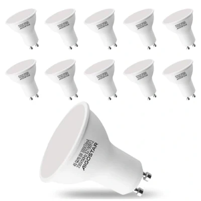 Afbeelding van Aigostar GU10 Ledlampen 8W=88W lampen GU 10 schijnwerpers, warm wit licht 3000K, LED verlichting, 640 lumen, set van
