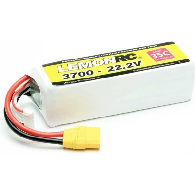 Afbeelding van LemonRC LiPo accupack 22.2 V 3700 mAh Aantal cellen: 6 35 C Softcase XT90