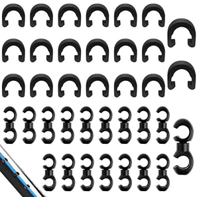 Afbeelding van 40 stuks fiets C clip remkabel 360 rotatie schakelkabel gesp kabelhouder kabelbinders touw gespen voor S/C vorm