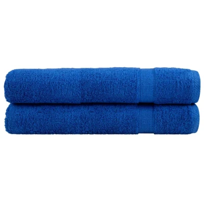Afbeelding van Handdoeken 2 st 600 g/m 100x200 cm 100% katoen blauw