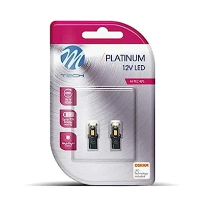 Afbeelding van M Tech Led W5W 12V Platinum 6x diode Wit Set