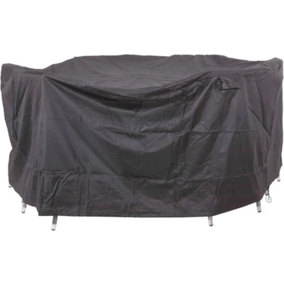 Afbeelding van Beschermhoes voor tuinset zware kwaliteit, zwart, rond 250 cm