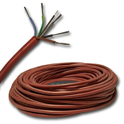 Afbeelding van 3 meter siliconen kabel, bijv. voor je sauna, SIHF 5 x 2,5 mm², m