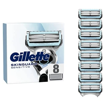 Afbeelding van Gillette Skinguard Sensitive Navulmesjes Voor Mannen, Verpakking Met 8 Navulmesjes, Verbeterde Lubrastrip, Past Op Fusion Handvatten