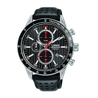 Afbeelding van Lorus RM335GX9 analoog kwartshorloge voor heren met echt lederen armband