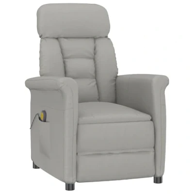 Afbeelding van vidaXL Massagestoel Lichtgrijs 70.5 x 96.5 95 cm Polyester