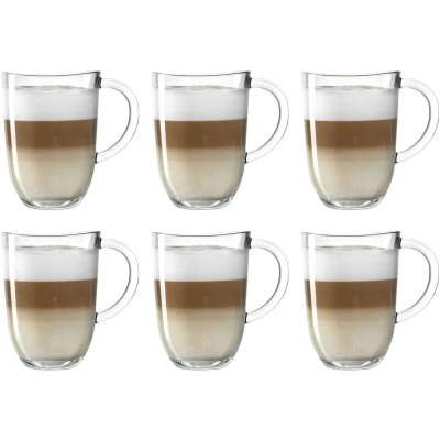 Afbeelding van Leonardo Latte Macchiato Glazen Napoli 380 ml 6 Stuks