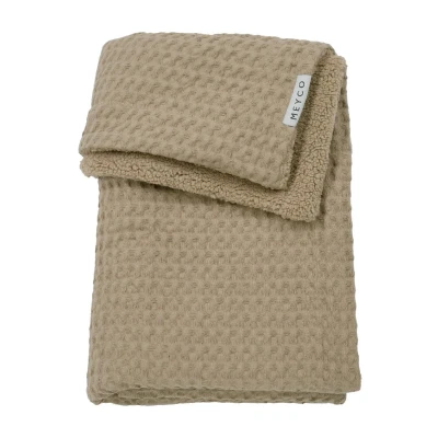 Afbeelding van Meyco Deken Wieg Wafel Taupe 75x100