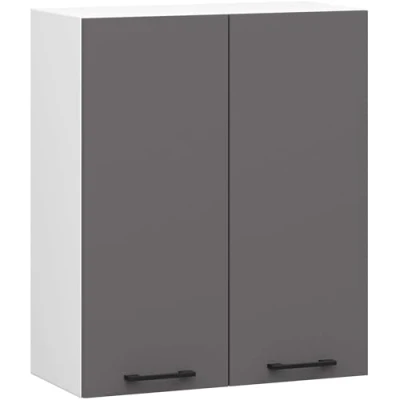 Afbeelding van Keukenkast modulaire OLIWIA W60 H720 met 2 Deuren / Hangkast Bovenkast AKORD Furniture Factory Wit Grafietgrijs 60 x 72 30 cm