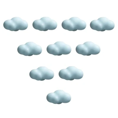 Afbeelding van Keramische meubelknoppen kinderkamer 10 stuks wolken ladegrepen kastknoppen cartoon knoppen deurknoppen ladeknoppen voor kinderen kasten laden commode (D)