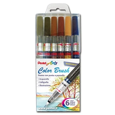 Afbeelding van Pentel GFL penseelverf, 6 stuks gesorteerd