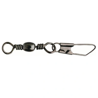 Afbeelding van Spro Black Barrel Swivel &amp; Safety Snap (10 pcs) Maat : 14