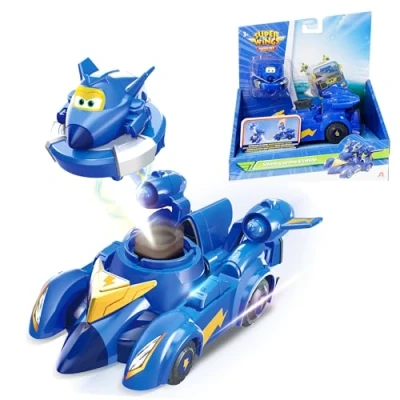 Afbeelding van Super Wings Spinning Jerome &amp; Vehicle, 2 in 1 vechtspeelgoed voor kinderen van 3, 4, 5, 6, 7 en 8 jaar.