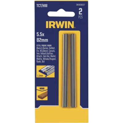 Afbeelding van Irwin reserve schaafbeitels 55 x 82 mm voor elektrische schaafmachine 2 stuks
