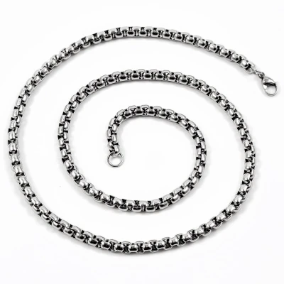 Afbeelding van 60cm x 5mm Ketting Unisex Roestvrij Stalen Jasseron Schakelketting Dames Heren