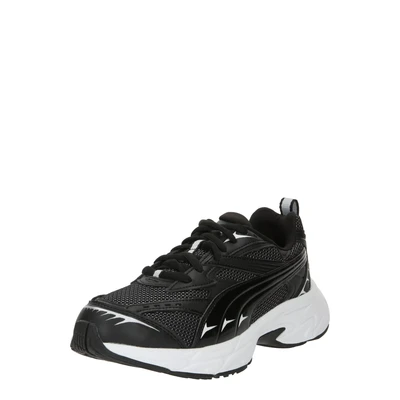 Afbeelding van Puma Morphic Unisex Sneakers laag, Maat: 38.5, Black/white Textiel/ synthetisch