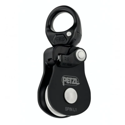 Afbeelding van Petzl Spin L1, katrol met swivel en mobiele flank zwart