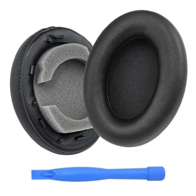 Afbeelding van MMOBIEL Oorkussens voor Sony WH 1000XM3 Noise Cancelling Hoofdtelefoon Memory Foam en Protein PU Koptelefoon Isolation Earpads Zwart
