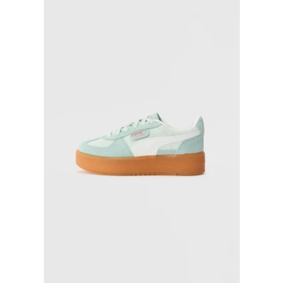 Afbeelding van Puma Palermo Elevata Sneakers laag, Dames, Maat: 39, Peaceful blue/gum Veloursleer