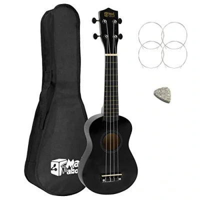 Afbeelding van Linkshandige Soprano Ukulele Left Handed Zwart