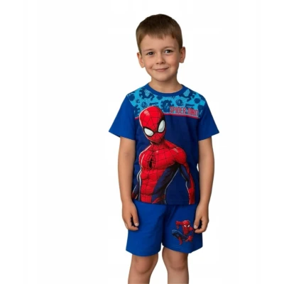 Afbeelding van Marvel Spiderman shortama / pyjama Katoen donkerblauw maat 104 cm 4 jaar