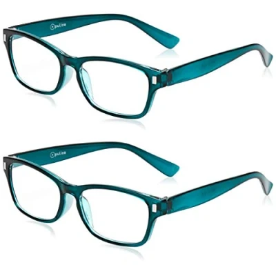 Afbeelding van The Reading Glasses Company De leesbril bedrijfslezer waarde 2 pack heren vrouwen RR77 Q +2, 50, aquamarijn, stuks