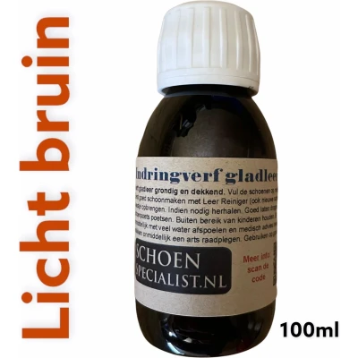 Afbeelding van Slitesterk Indringverf voor Gladleer Lichtbruin 100ml
