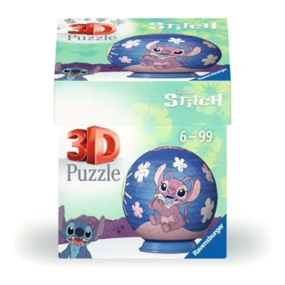 Afbeelding van Ravensburger 3D Puzzle 11597 Ball Disney Stitch &amp; Angel für große und kleine Fans ab 6 Jahren: Erlebe Puzzeln in der 3. Dimension