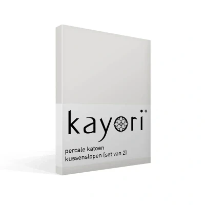 Afbeelding van Kayori Shizu Kussensloop Katoenperkal 60x70 2 Stuks Zilvergr 60/70 (Kleur: Grijs)