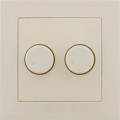 Afbeelding van Klemko volle afdekplaat duo dimmer tbv Berker S.1 creme