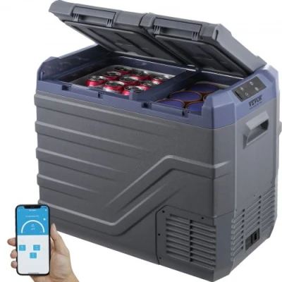 Afbeelding van VEVOR Draagbare koelkast met vriesvak Auto 40L Dual Zone 60W koelbox Camping