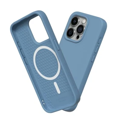 Afbeelding van RhinoShield Case compatibel met [iPhone 15 Pro] SolidSuit MagSafe schokdempende en slanke beschermhoes premium afwerking 3,5 meter valbescherming turquoise