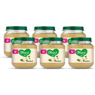 Afbeelding van 6x Olvarit 1e Groentehapje 4m Bloemkool 125 gr