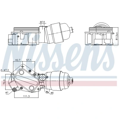 Afbeelding van Oliefilterhuis NISSENS 91357