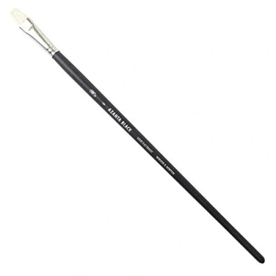 Afbeelding van Winsor &amp; Newton 5630010 Azanta penseel gemaakt van hoogwaardig natuurlijk varkenshaar voor olieverf, alkydverf en acrylverf Plat kort lange steel Nr. 10,