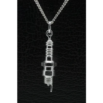 Afbeelding van Zilveren Bougie ketting hanger middel