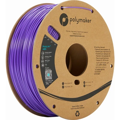 Afbeelding van Polymaker PE01008 PolyLite Filament ABS kunststof Geurarm 1.75 mm 1000 g Lila 1 stuk(s)