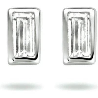 Afbeelding van Zilver Gerhodineerde Oorknoppen zirkonia 1333593 Sieraden compleet horloge Zilverkleur