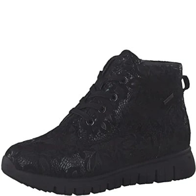 Afbeelding van Tamaris Comfort enkellaarsjes voor dames, Black Lea Uni, 40 EU Breed